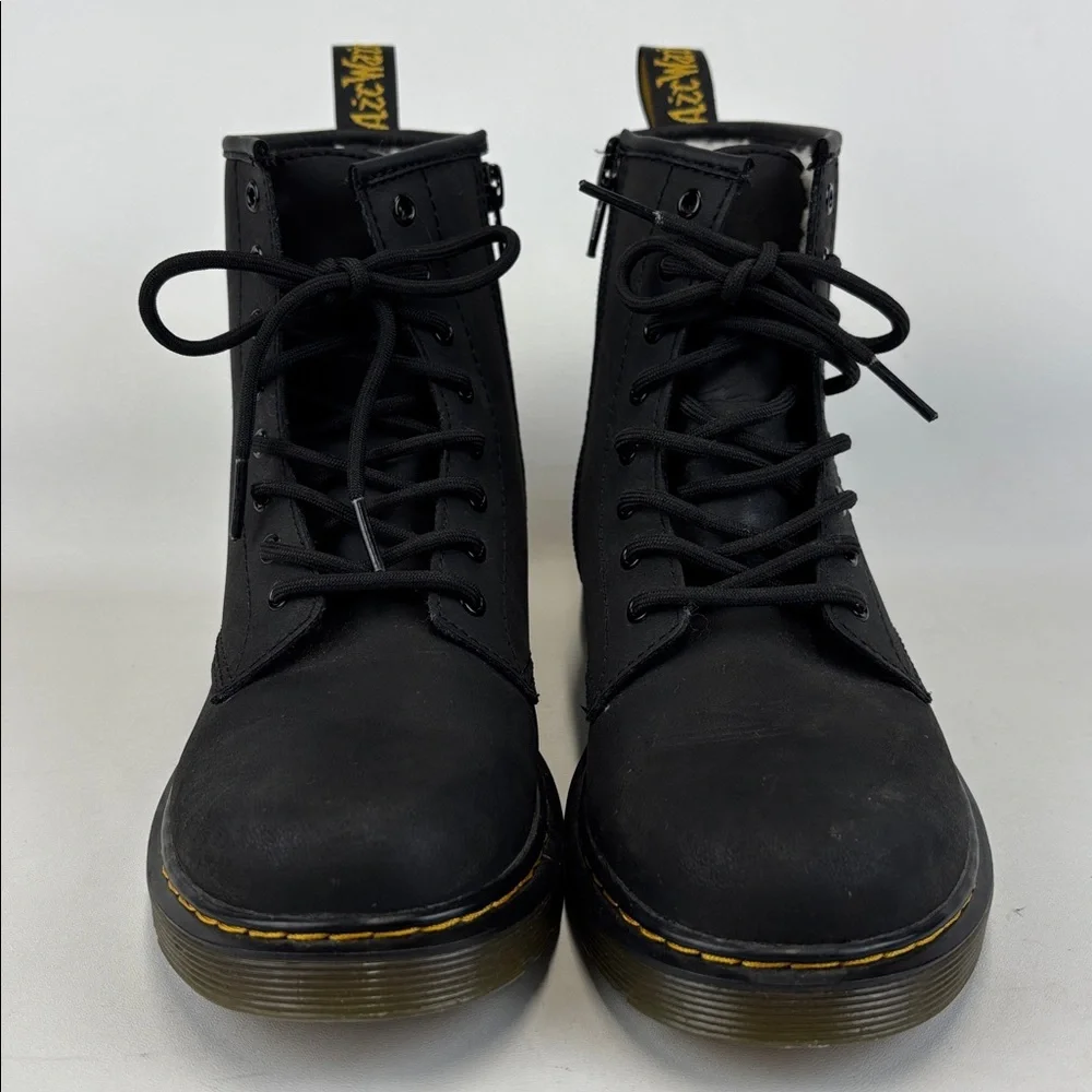 DR MARTENS Junior 1460 Serena Faux Fur Lined Leather Boots Size US 4
